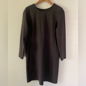 Talbots Women’s LongSleeve Brown MediumLength Straight Line Stretch Dress Size 6